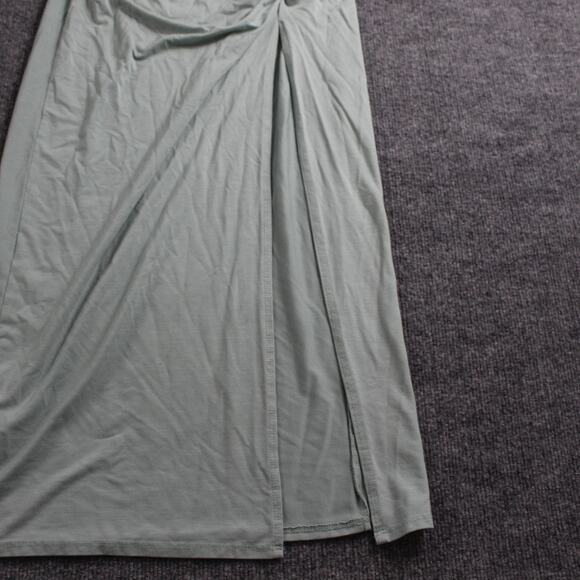 Reformation Skirt Small Dunne Knit Midi Sage Green Minimalist Quiet Luxury Chic - Picture 6 of 9